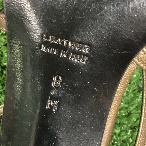 YSL Yves Saint Laurent Open Toe Block Heel Sandals 8M - Picture 8 of 12